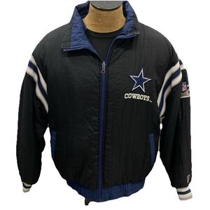 AS IS Vtg 90s Pro Player NFL Experience Dallas Cowboys Mens XL Reversible Jacket
